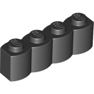 Palisade Brick 1X4 - Black