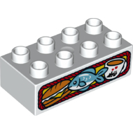 Brick 2X4, No. 1019 - White