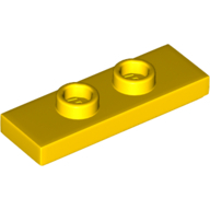 Plate 1X3 W/ 2 Knobs - Bright Yellow