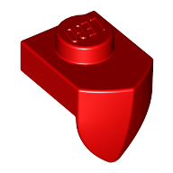 Plade 1X1 M. 1 Lod. Tand - Bright Red