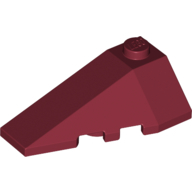 Left Roof Tile 2X4 W/Angle - Dark Red