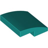 Plate W. Bow  2X2X2/3 - Bright Bluish Green