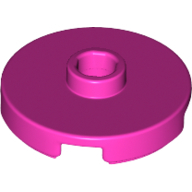 Plate Round W. 1 Knob - Bright Purple