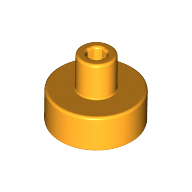 Plate 1X1, W/ 3.2 Shaft And 1.5 Hole - Flame Yellowish Orange