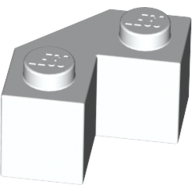 Brick 2X2 W. Angle 45 Degrees - White