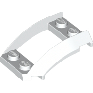 Plate 2X4X1 1/3 W. Side Bow - White