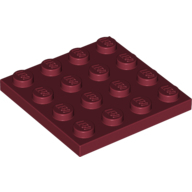 Plate 4X4 - Dark Red