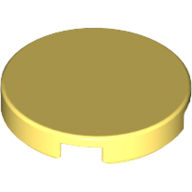 Flat Tile 2X2, Round - Cool Yellow