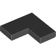 Flat Tile Corner 1X2X2 - Black