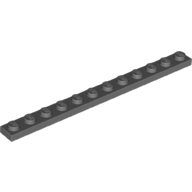 Plate 1X12 - Dark Stone Grey