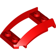 Plate 2X4X1 1/3 W. Side Bow - Bright Red