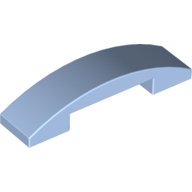 Plate W. Bow 1X4X2/3 - Light Royal Blue
