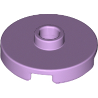 Plate Round W. 1 Knob - Lavender