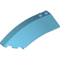 Left Shell 3X8X2 W/Bow/Angle - Medium Azur