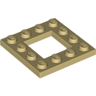 Frame Plate 4X4 - Brick Yellow