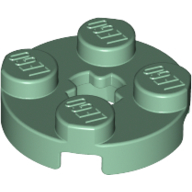 Plate 2X2 Round - Sand Green
