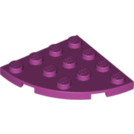 Plate 4X4, 1/4 Circle - Bright Reddish Violet