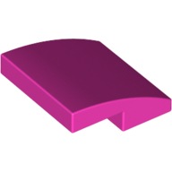 Plate W. Bow  2X2X2/3 - Bright Purple