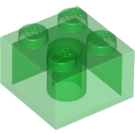 Brick 2X2 - Transparent Green