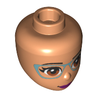 Mini Doll, Head, No. 138 - Nougat
