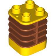 Brick 2X2X2, W/ Flex - Dark Orange
