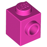 Brick 1X1 W. 1 Knob - Bright Purple