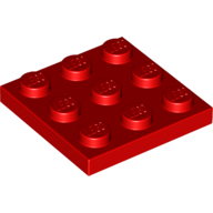 Plate 3X3 - Bright Red