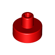 Plate 1X1, W/ 3.2 Shaft And 1.5 Hole - Bright Red