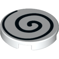 Flat Tile 2X2, Round, No. 1099 - White
