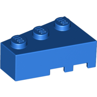 Left  Roof Tile 2X3 - Bright Blue