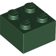 Brick 2X2 - Earth Green