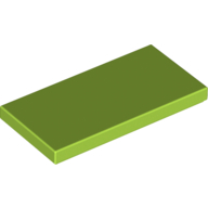 Flat Tile 2X4 - Bright Yellowish Green