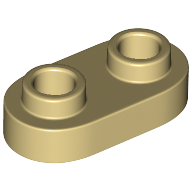 Plate 1X2, Rounded, No. 1 - Brick Yellow