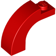 Brick 1X3X2 W/Ins And Outs.Bow - Bright Red