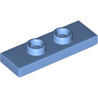 Plate 1X3 W/ 2 Knobs - Medium Blue