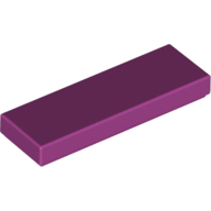 Flat Tile 1X3 - Bright Reddish Violet