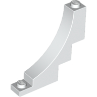 Brick With Bow 1X5X4 Inv. - White