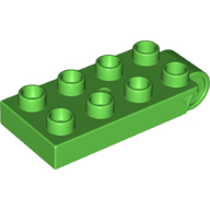 Plate 2X4 W. B Connector Top - Bright Green