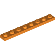 Plate 1X8 - Bright Orange