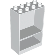 Frame 4X2X5, W/ Shelf, No. 1 - White
