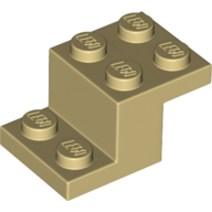 Brick W. Plate 2X3X1 1/3 - Brick Yellow