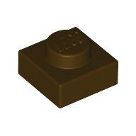 Plate 1X1 - Dark Brown