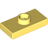 Plate 1X2, W/ 1 Knob - Cool Yellow