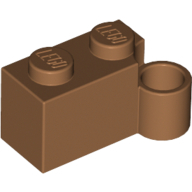 Hinge 1X2 Lower Part - Medium Nougat