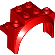 Brick W/Arch 2X4X2 1/3 - Bright Red