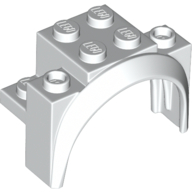 Brick W/Arch 2X4X2 1/3 - White
