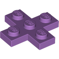Plate 3X3, Cross - Medium Lavender