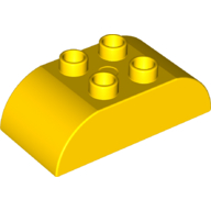 Brick 2X4 W. Bows - Bright Yellow