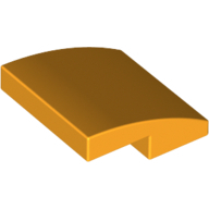 Plate W. Bow  2X2X2/3 - Flame Yellowish Orange
