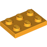 Plate 2X3 - Flame Yellowish Orange